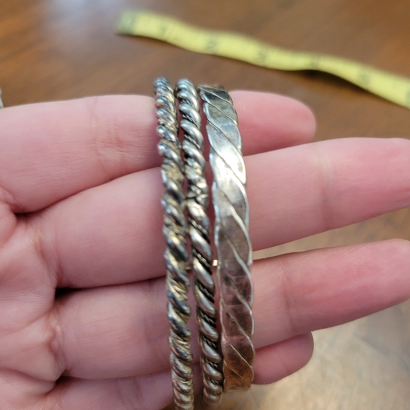 Sterling silver Mexican Silver Bracelet Lot - Picture 6 of 12